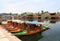 The boats in Srinagar City (India)