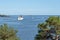 Boats in Stockholm archipelago in Sweden