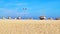 Boats stranded on the sand of the beach of Tossa de Mar, Costa Brava