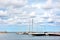 Boats in a summer cloudy day in the port of Ostuni, Apulia, Italy