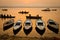 Boats in the sunrise - Varanasi, India
