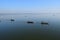 Boats In Taungthaman Lake Near Amarapura, Myanmar