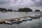 Boats Tied to Dock in Lobster Fishery Wharf