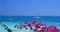 Boats at Trou aux biches beach, Mauritius Island