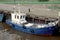 Boats , tugs and motor boats at the port harbor pier