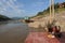 Boats at the village of Pak Beng on River Mekong