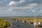 Boats and Waddensea wetlands, Noordpolderzijl, Netherlands