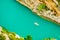 Boats on water, Verdon Gorge in Provence France