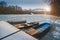 Boats on winter dock