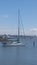 Boats and Yachts - Beautiful yacht sailing through the Gladstone Harbour Qld Australia