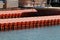 Boats and yachts dock at the seaport on the Mediterranean coast