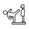 Bob Dummy Training Black And White Icon Illustration Design