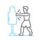 bob dummy training line icon, outline symbol, vector illustration, concept sign