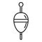 Bobber float icon, outline style