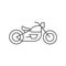 Bobber motorcycle line outline icon