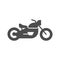 Bobber motorcycle or motorbike glyph icon