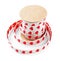 Bobbin with ribbon for scrapbooking on white background