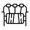 Bobbin thread icon, outline style