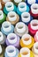 Bobbins Sewing threads multicolored