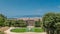 The Boboli Gardens park timelapse, Fountain of Neptune and a distant view on The Palazzo Pitti, in Florence, Italy