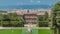 The Boboli Gardens park timelapse, Fountain of Neptune and a distant view on The Palazzo Pitti, in Florence, Italy
