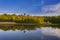 The Bobr river in Poland in spring.