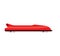 Bobsled sport vector icon winter game race. Speed snow sledge track side view flat equipment. Downhill extreme red skeleton