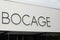 Bocage logo brand and text sign on facade Fashion store fashionable shoes for men and