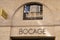 Bocage logo brand and text sign Hedgerow front facade wall boutique French store of