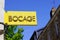 Bocage logo text and brand sign on facade wall entrance French store shoes for men and