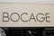 Bocage logo text and brand sign on wall entrance French store producing fashionable