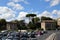 Bocca della Verita, Forum Boarium with Temple of Hercules Victor, Tempio di Portuno - Fountain of Tritons in Rome, Italy