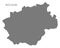 Bochum city map grey illustration silhouette shape