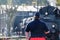 Bochum , Germany - April 18 2015 : Worker observing the activities at the railway main station