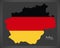 Bochum map with German national flag illustration