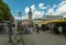 Bockenheim markt, a weekly farmers market on the Bockenheimer Warte with fruit and vegetable stalls, Frankfurt am Main, Germany