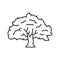 bodhi tree buddhism line icon vector illustration