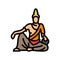 bodhisattva buddhism color icon vector illustration