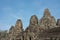 Bodhisattva face towers viewed near the east gate of Bayon, Angkor Thom, Siem Reap