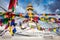 Bodhnath stupa with prayer flags