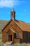 Bodie, CA, September 6, 2018: wooden church in the abandoned town of Bodie, USA.