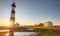 Bodie Island Lighthouse is located at the northern end of Cape Hatteras National Seashore, North Carolina , USA.