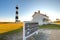 Bodie Island Lighthouse is located at the northern end of Cape Hatteras National Seashore, North Carolina , USA.