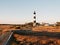 Bodie Island Lighthouse and marsh boardwalk trail, in the Outer Banks, North Carolina