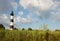 The Bodie Island lighthouse from the marshes