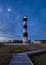 Bodie Island Lighthouse, moonrise Outer Bnks North Carolina