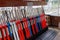 Bodmin Cornwall England. Inside of old railway station signal box with levers