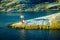 Bodo, Norway - April 09, 2018: Outdoor view of landscape of a lighthouse at Bodo`s coast in Norway