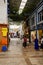 Bodrum, Turkey - August, 2020: View of white street and flowers in Bodrum city of Turkey. Aegean style colorful street