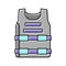 body armour protect color icon vector illustration